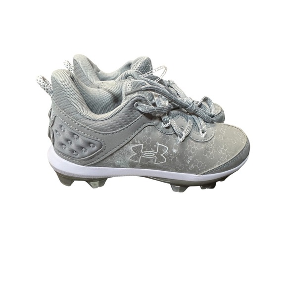 Under Armour Youth Harper 8 Jr. Baseball Cleats Gray‎ Size 3 New NWOT - Picture 1 of 6